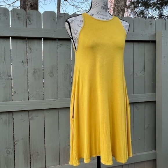Lulu's Sunny Yellow Mini Dress/ Tunic Top - Picture 5 of 9